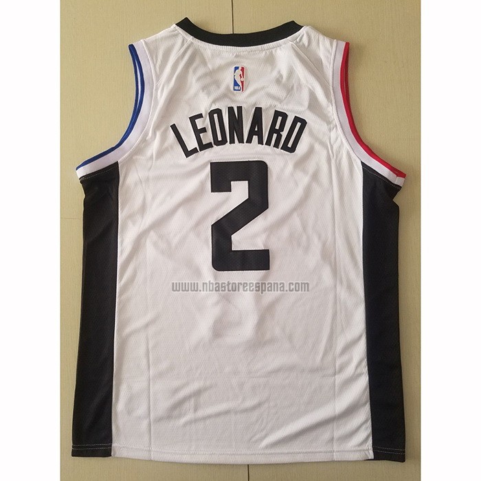 Camiseta Los Angeles Clippers Kawhi Leonard NO 2 Ciudad 2019-20 Blanco
